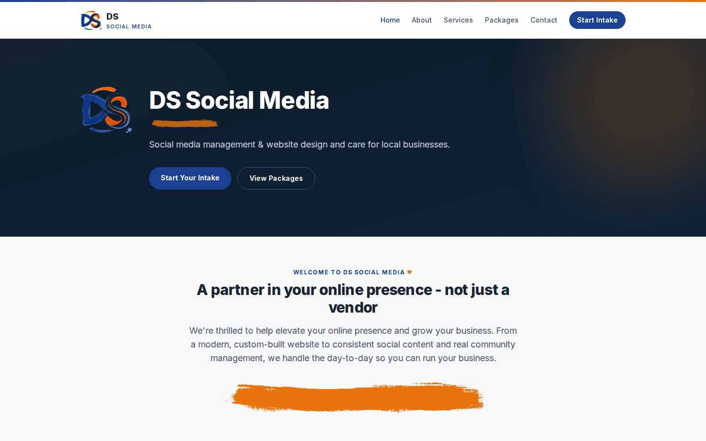Screenshot of DS Social Media